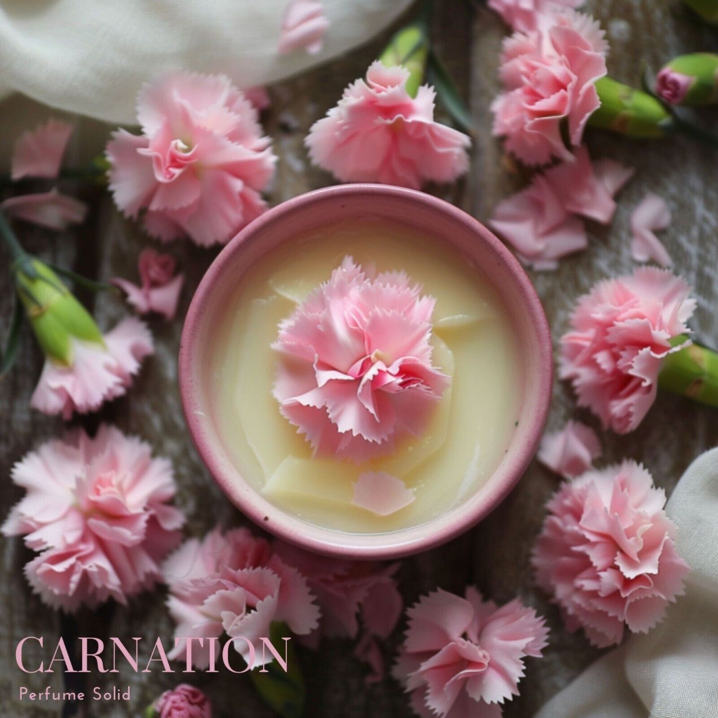 Botanica Gaia Pink Carnation Solid Perfum | Soliflore | Natural and Organic | Handmade