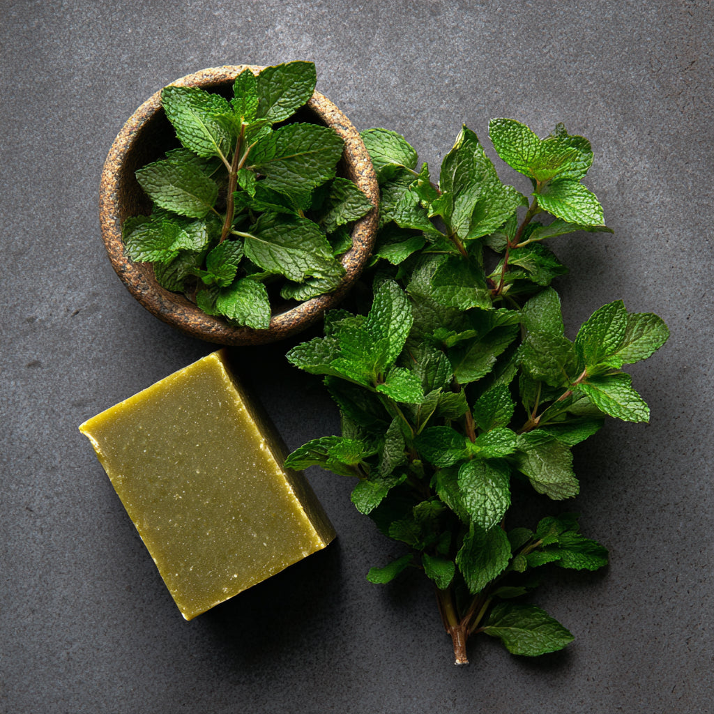 Pure Mint Wax CO₂ Extract with a fresh, creamy, cooling aroma. Perfect for perfumes, balms, skincare, incense, and aromatherapy formulations.