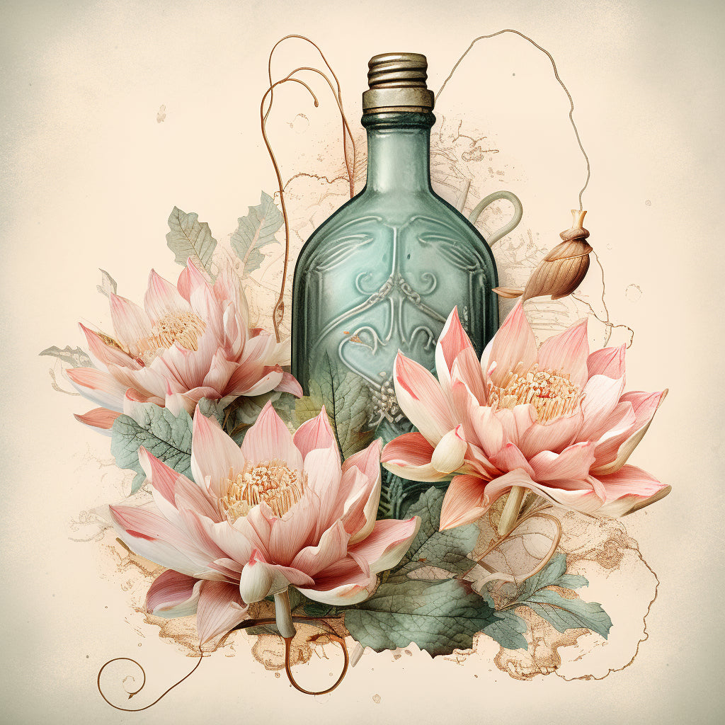 Botanica Gaia 100% Organic and Pure Pink Lotus Essential Oil Nelumbo Nucifera For Aromatherapy Skin Care and Perfume