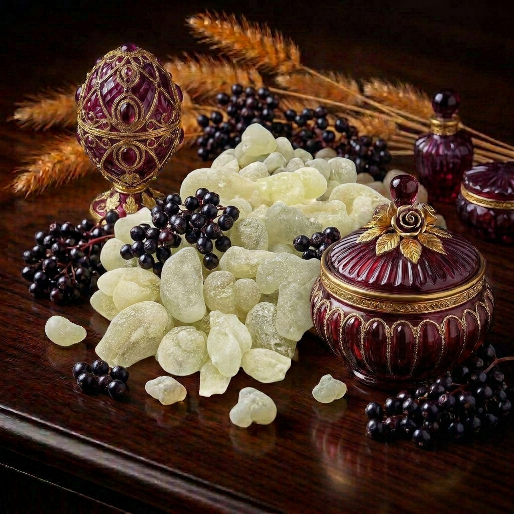 Bio Elderberry Seed Oil Ultrasonically Infused with Royal Green Hojari Frankincense