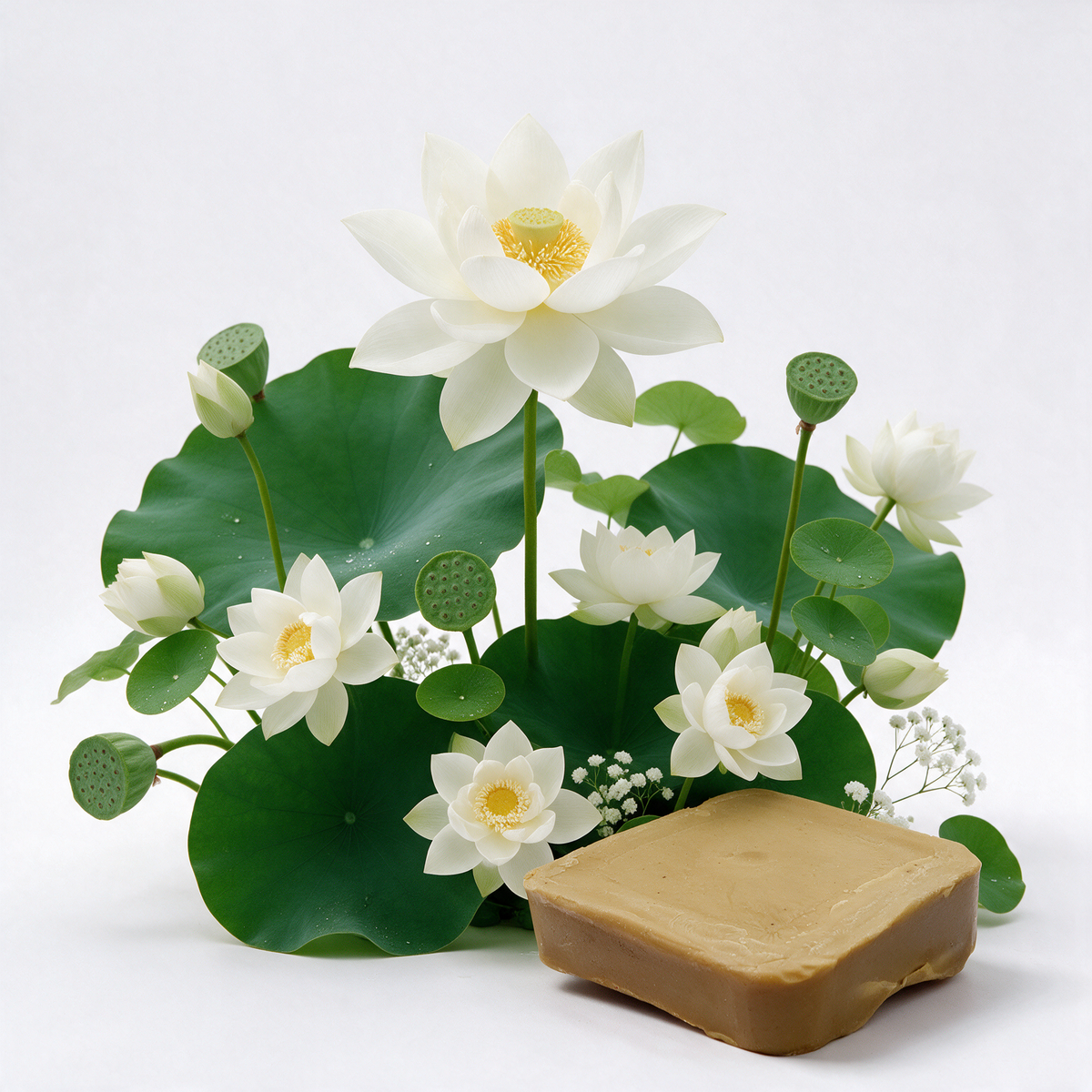 White Lotus Flowers Wax | Nymphaea Lotus