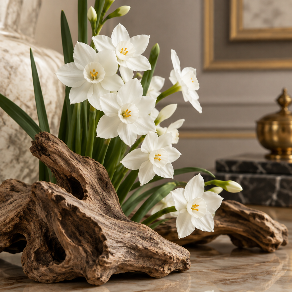 White Narcissus Flowers Wax | Narcissus Poeticus