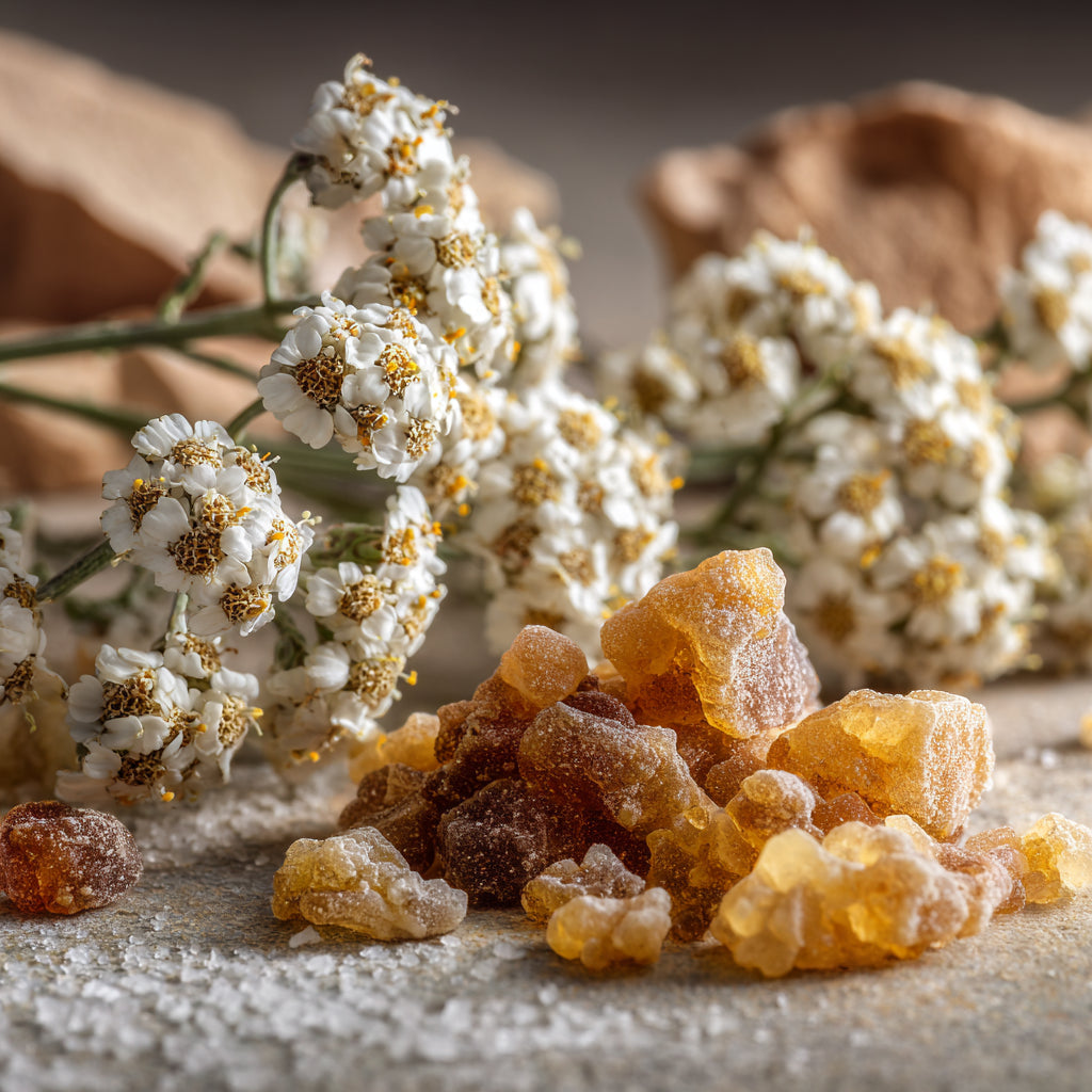 Meadowfoam Seed Oil Infused with Boswellia serrata Resin & Blue Yarrow — Indigo Botanical Elixir for Calm, Healing & Renewal