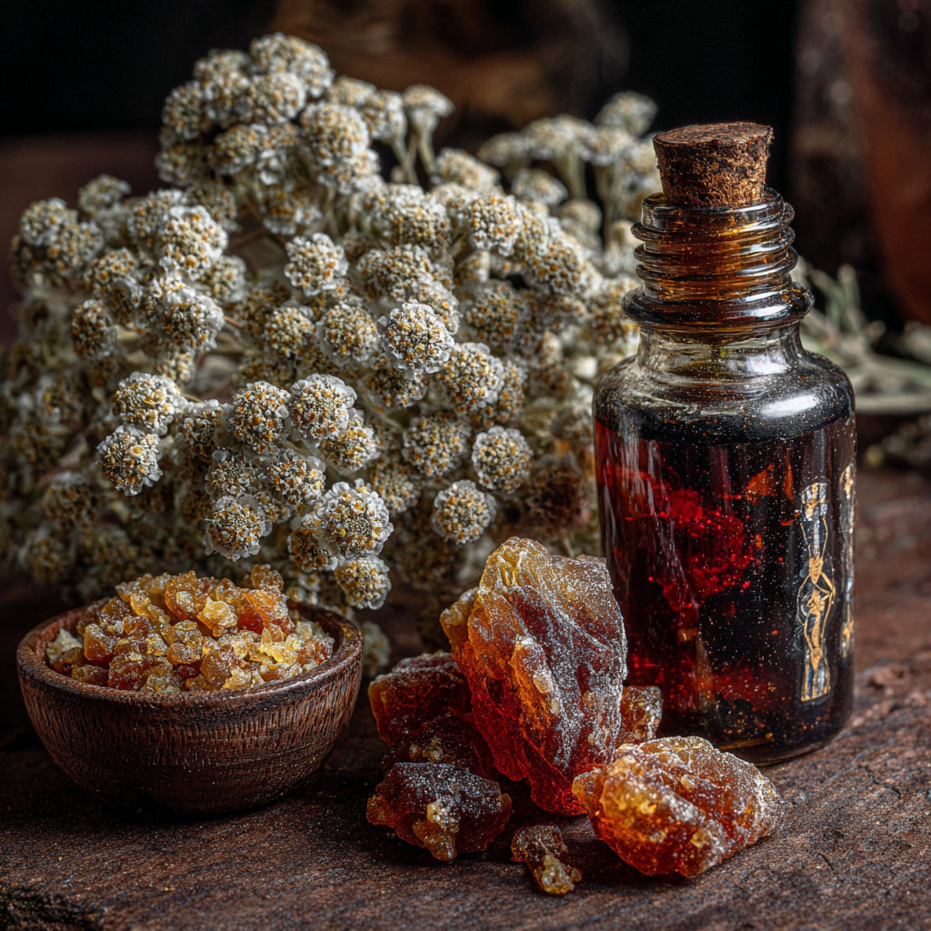 Meadowfoam Seed Oil Infused with Boswellia serrata Resin & Blue Yarrow — Indigo Botanical Elixir for Calm, Healing & Renewal