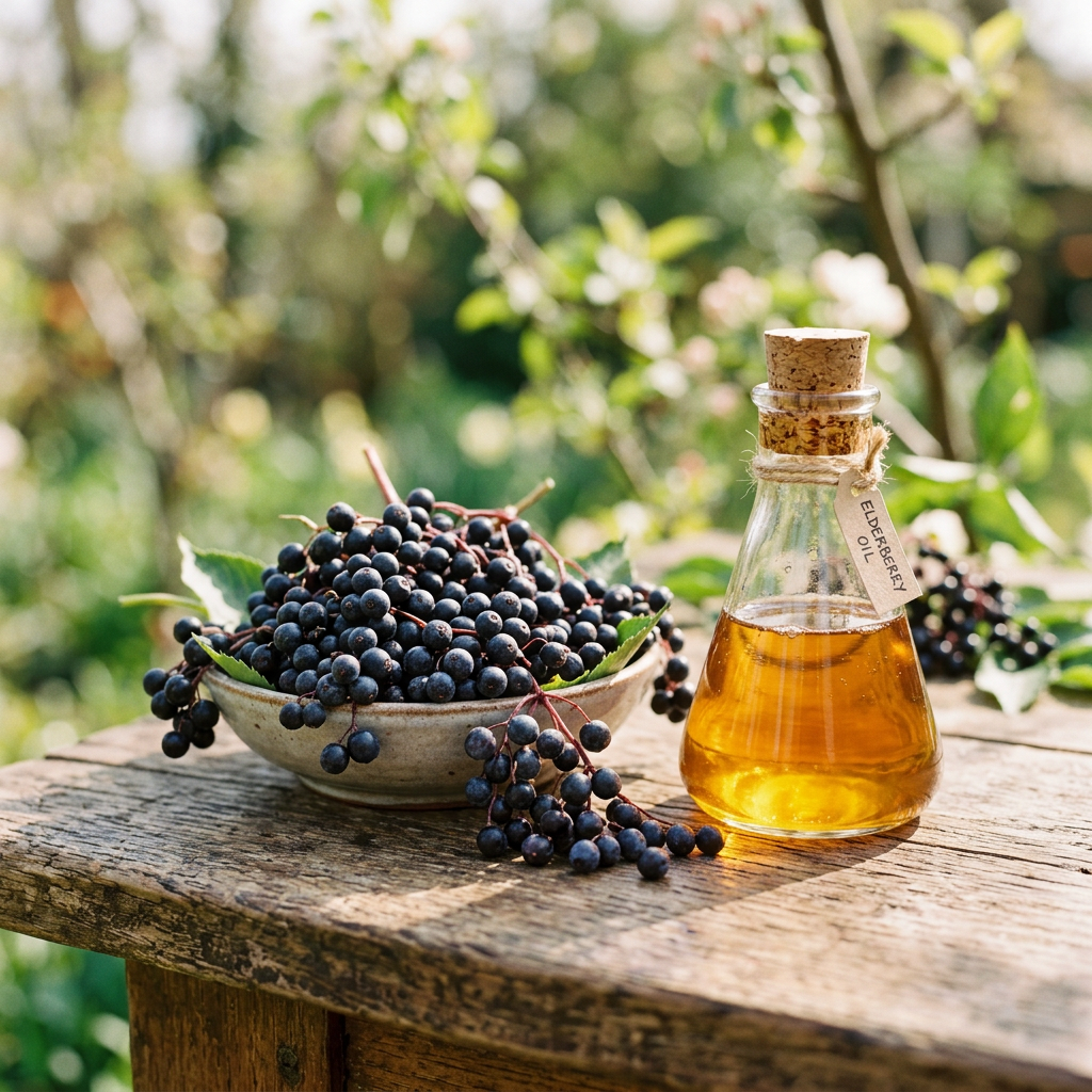 Organic Cold Pressed Elderberry Seed Oil | Sambucus Nigra
