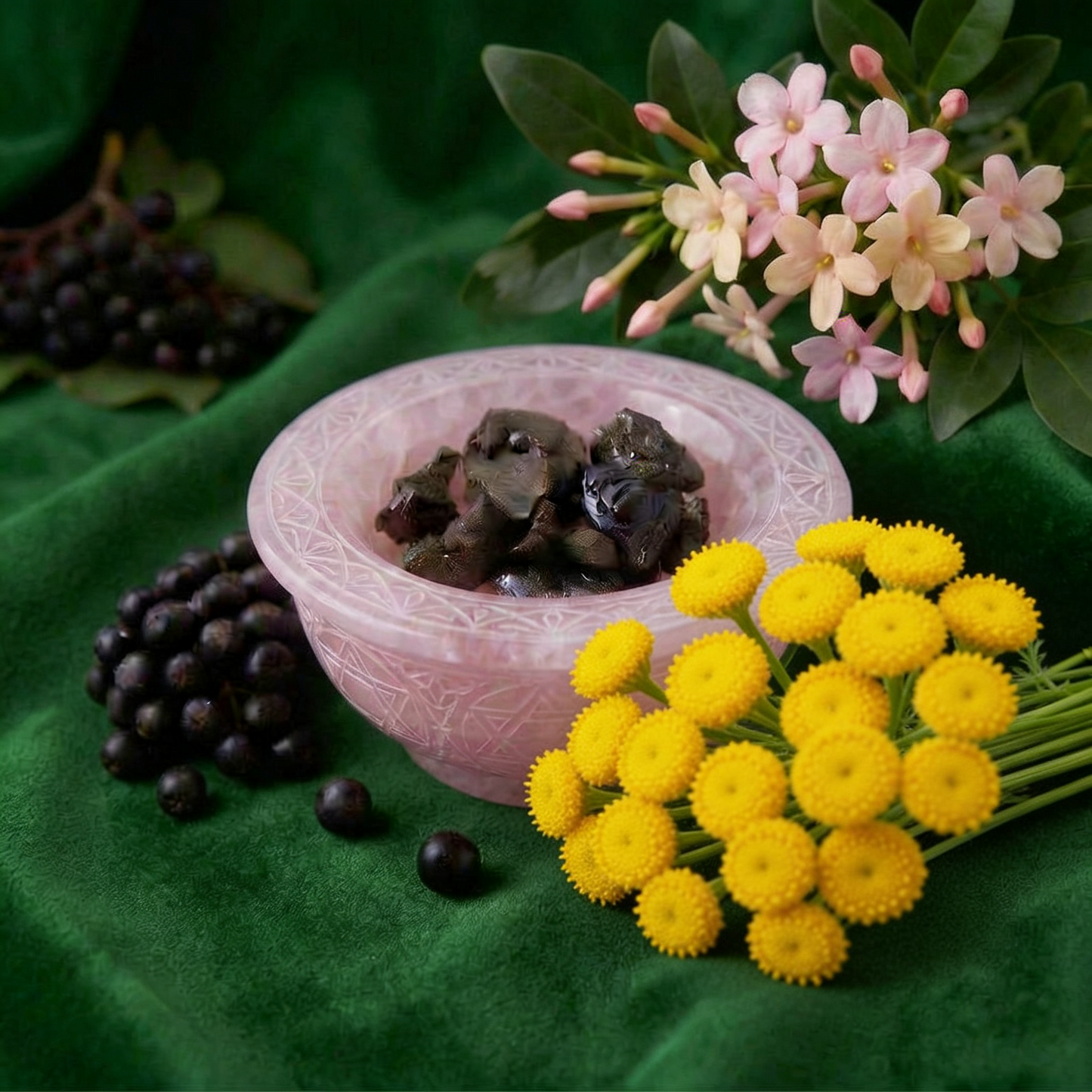 Bio Elderberry Seed Oil Ultrasonically Infused with Labdanum Resin and Blue Tansy