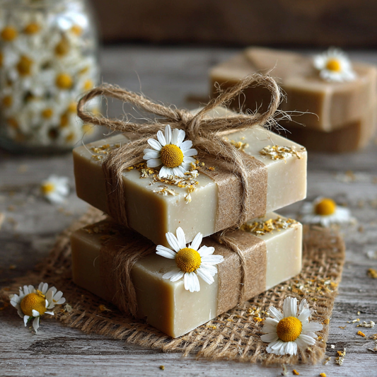 Handmade Tallow Soap Bar with Yellow Chamomile Essential Oil | 5.5 oz |